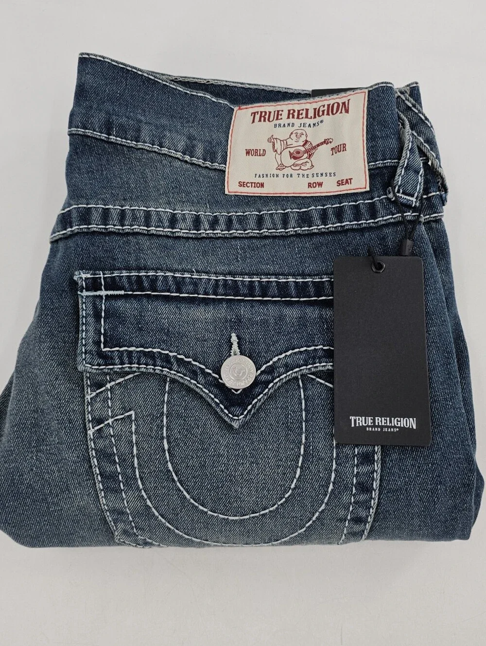True Religion Geno Big T Flap Relaxed Slim Jeans World Tour Men's